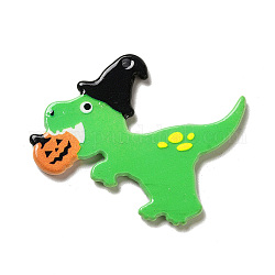 Halloween-Charme, gedruckt Acryl Anhänger, Dinosaurier, 39.5x48x2.5 mm, Bohrung: 1.7 mm