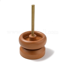 Supporto manuale per perline in legno, caricatore di talloni veloce, senza ago, per infilare rapidamente le perline, sienna, 14.8~17.5x9~9.3cm