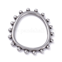 304 ciondoli in acciaio inossidabile, anello, colore acciaio inossidabile, 28x25x2mm