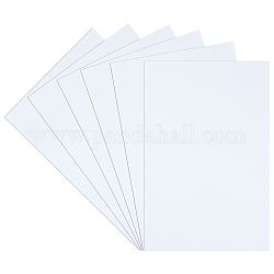 Ahadermaker 6 feuille de plaques en plastique abs, rectangle, blanc, 301x199x0.5mm, 6sheets