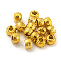 Perle europee acriliche placcate, barile, oro, 8x6mm, Foro: 4 mm, circa 119000pcs/25000g