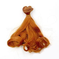Hochtemperaturfaser lange Birne Dauerwelle Frisur Puppe Perücke Haar, für diy mädchen bjd macht zubehör, Schokolade, 5.91~39.37 Zoll (15~100 cm)