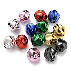 Uv perles acryliques de placage, iridescent, pépites, couleur mixte, 16.5x15.5x15mm, Trou: 3mm