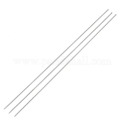 Perlennadeln aus Stahl mit Haken für Perlenspinner, gebogene Nadeln für Perlenschmuck, Edelstahl Farbe, 25.3x0.07 cm