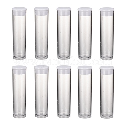 Kunststoff-Kügelchen Container, Mit Deckel, Tube, Transparent, Transparent, 55x15 mm