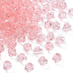 Abalorios de acrílico transparentes, linterna, rosa, 8.5x10x9.5mm, agujero: 1.5 mm, aproximamente 1290 unidades / 500 g