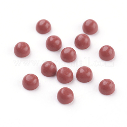 Synthetic Red Turquoise Cabochons, Half Round, 3x2mm