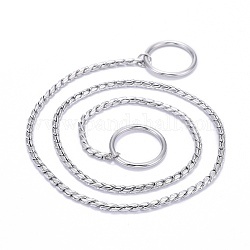304 collier de chaîne de starter pour chien en acier inoxydable, tour de cou à chaîne serpent, pour l'entraînement à la marche, couleur inoxydable, 22.2 pouce (56.4 cm), 3.3mm