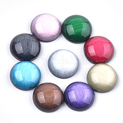Resin Cabochons, Dome/Half Round, Mixed Color, 18x6mm
