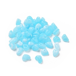 Акриловые бусины, имитация драгоценных камней, чипсы, голубой, 4.6x7x6 мм, отверстие : 1.5 мм, Около 4200 шт / 500 г