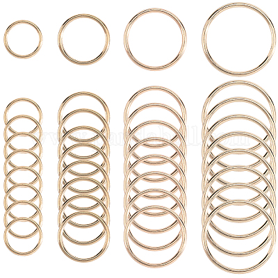 40 шт. 4 стиля соединительных колец из цинкового сплава FIND-SP0002-79G-1