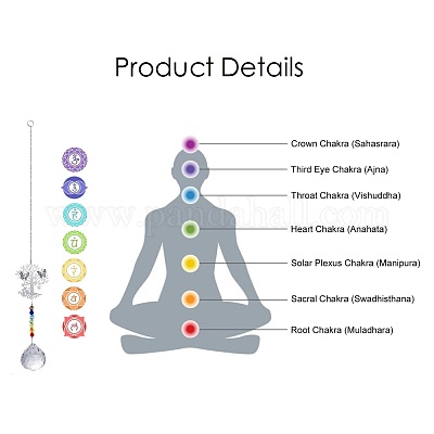 Кристаллы люстра ловцы солнца призмы чакра висит кулон AJEW-I040-19P-1