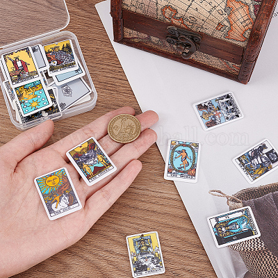 18шт 18 стильные печатные непрозрачные акриловые подвески SACR-SC0001-24-1