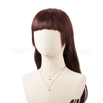 Двухслойные ожерелья из латунных звеньев NJEW-JN03993-1