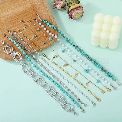 9 шт. цепь для бейсболки из алюминия HJEW-SW00143-1