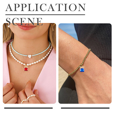 30 шт. подвески из сплава и стекла FIND-TA0008-05G-1