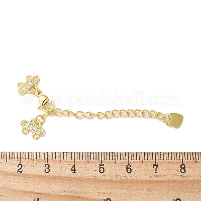 Латунный микропаве прозрачный кубический цирконий с цепочками&nbsp;LS-KK-P290-24G-1