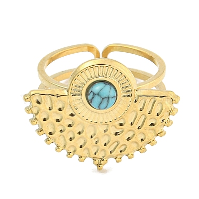 Ионное покрытие (ip) 304 нержавеющая сталь синтетические бирюзовые манжеты кольца G-Z056-02G-04-1