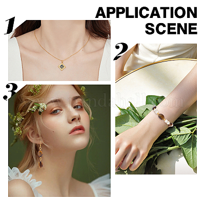 1 нить бусин из натурального тигрового глаза G-NB0004-22-1