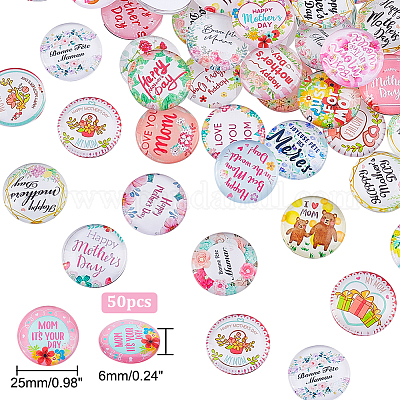 1 пакетик стеклянных кабошонов GGLA-PH0001-41B-1