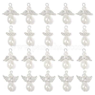 20 шт. 4 стиля стеклянных жемчужин и жемчужин из АБС-пластика PALLOY-JF04103-1