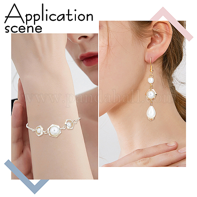 48шт 4 стиля латунных рамок для бусин KK-CN0002-55-1