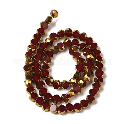 Стеклянные бусины с гальваническим покрытием  EGLA-P061-01A-02-1