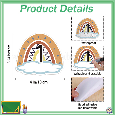 42 шт. самоклеящиеся бумажные декоративные наклейки с цифрами DIY-WH0646-001-1