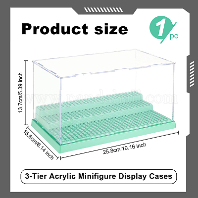 3-ярусные акриловые витрины для минифигурок ODIS-WH0019-10B-1