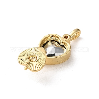 Подвески латунные горный хрусталь KK-P320-05G-04-1