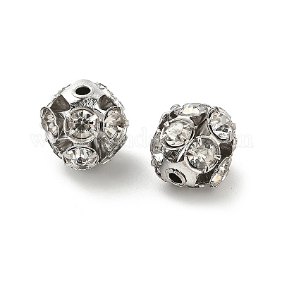 10 мм латунные бусины со стразами X1-KK-S519-01C-P-1