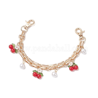 2 шт. Декоративные цепочки для стеклянных цветов и фруктов AJEW-BA00172-02-1