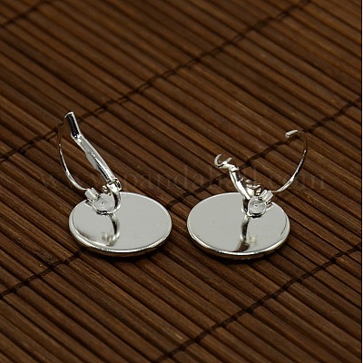 Прозрачная стеклянная крышка кабошона с куполом и латунные рычажные серьги DIY-X0160-S-RS-1