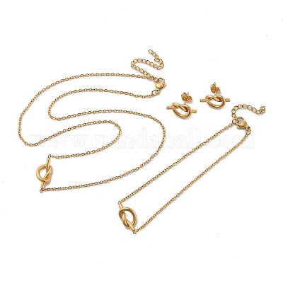 Комплекты из ожерелий SJEW-C004-16G-1