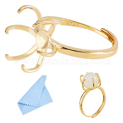 1шт регулируемые 925 обручальные серебряные регулируемые фурнитуры для колец FIND-DC0006-63G-1