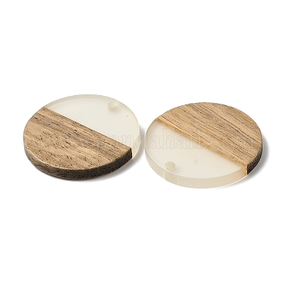 Люминесцентное свечение в темной подвеске из дерева и смолы WOOD-H104-05-1