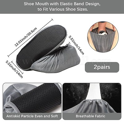 Полиэстеровые бесшумные нескользящие бахилы&nbsp;AJEW-WH20067-116B-1