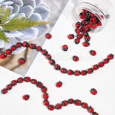 Бусы лэмпворк ручной работы LAMP-OC0001-08-1