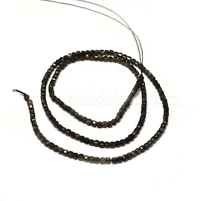 Естественный золотистый отлив обсидиан бисер пряди&nbsp;LS-G-A026-B04-2mm-1