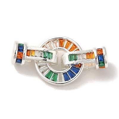 Покрытие стойки латунь паве фианиты складные застежки KK-M285-07S-1