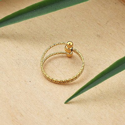 Ионное покрытие (ip) манжетные кольца из нержавеющей стали 304 RJEW-P131-02G-1