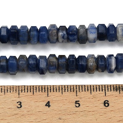 Природный содалит бисер нитей&nbsp;G-G317-A17-3x6mm-1