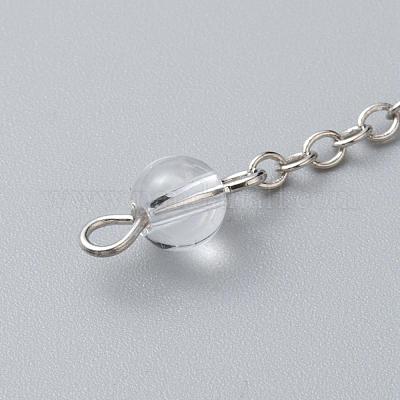 Маятники из латуни с кристаллами платинового цвета MAK-M015-01I-1