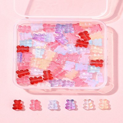 60 шт. прозрачные стеклянные бусины-спрей для краски GLAA-FS0002-09-1