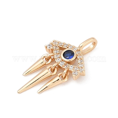 Латунные микро проложить кубического циркония подвески KK-Q096-09A-G-1