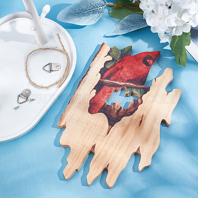Подвесные украшения из дерева в виде животных HJEW-WH0053-08E-1