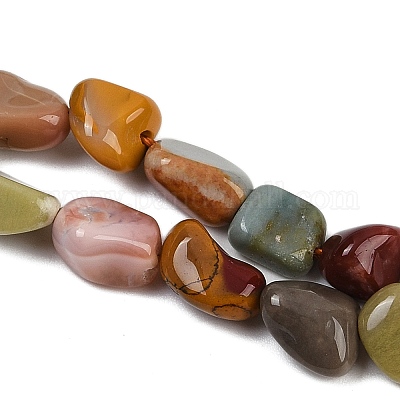 Бусы из натурального алашанского агата G-Q060-D19-02-1