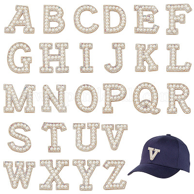 26PCS A-Z Letters Patches Iron on Applique Alphabet Clothing