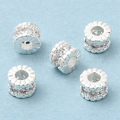 Стойки обшивки латунь микро проложить кубического циркония бусы KK-A186-03A-S-1