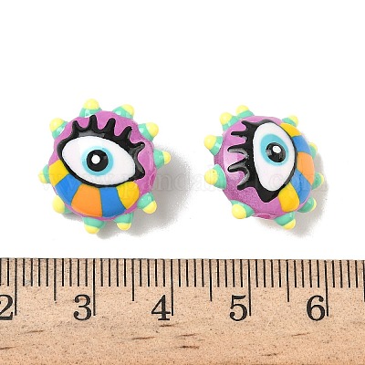 Выпечка окрашенные стеклянные бусины LAMP-D004-04E-1